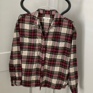 Madewell, ladies flannel shirt, size medium.